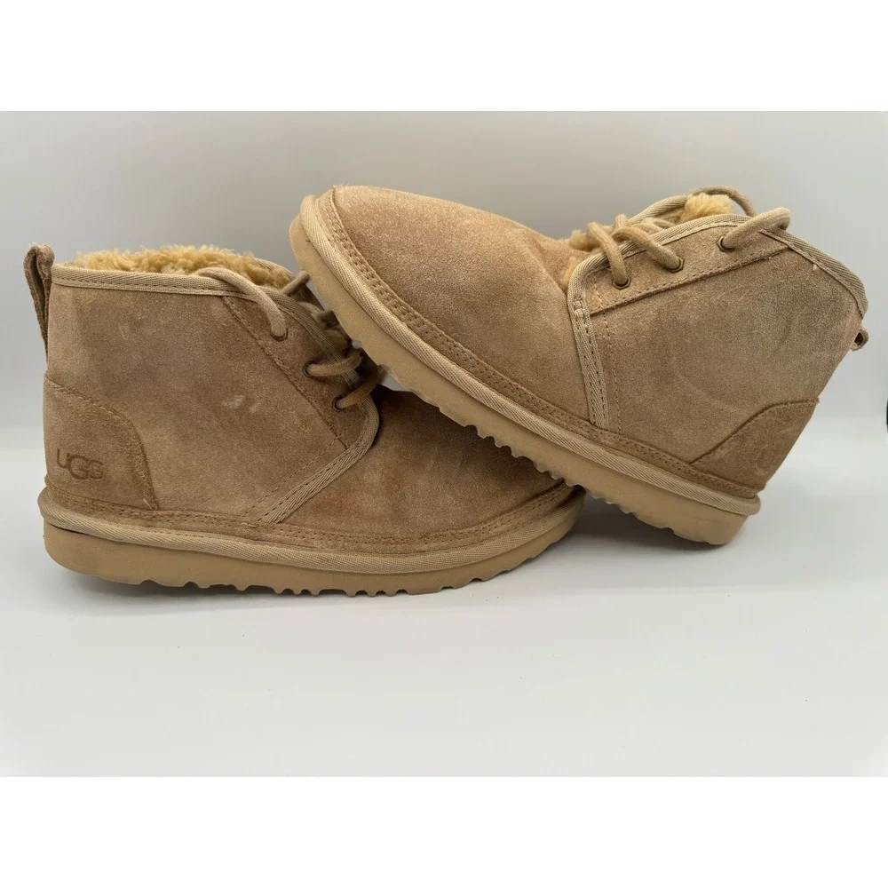 UGG Neumel Chestnut Suede Lace Up Chukka‎ Boots 1017320K Kids 5 Womens 7